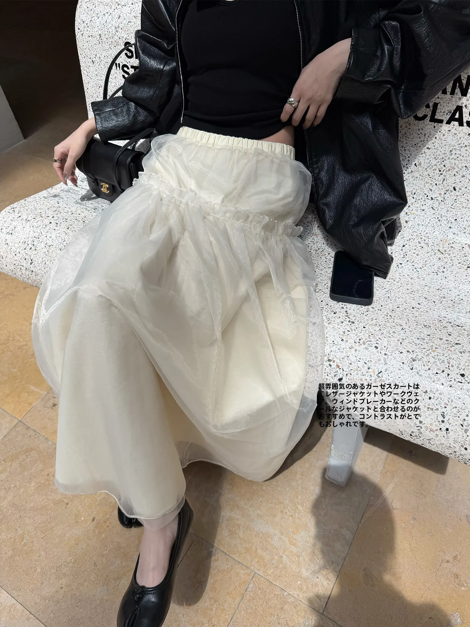 

Длинная юбка Milk Cloud 2026: Новинка, двухслойный фатин, женская, с завышенной талией, в корейском стиле, дышащая, комфортная, кружевная, в стиле «умбра»