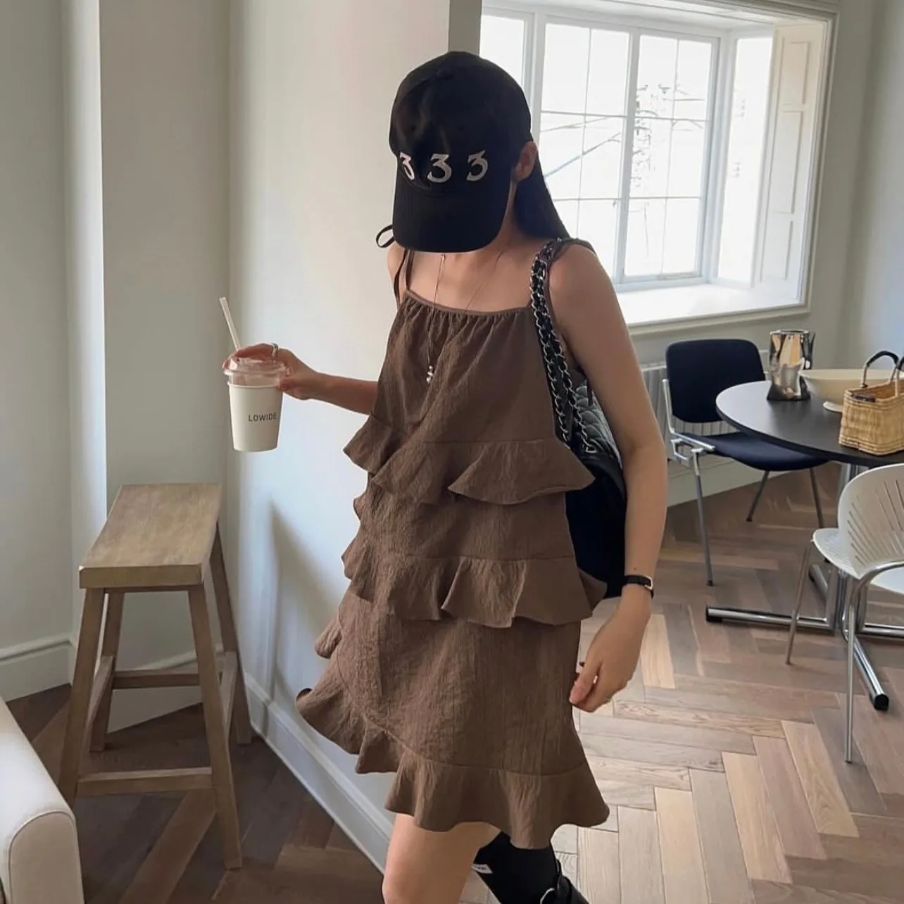 

Chic Summer New Sle Cute Cake Dr Women's Strap Dr Korean Sle Casual Wear for School Street Snap Travel Date