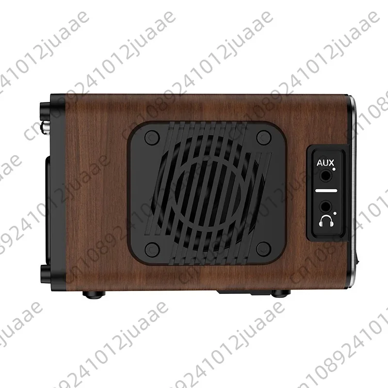 HRD-802 Full Radio Retro Sm-art Woo-d-en Receiver Dual Speaker Bluetooth5. 2 for FM/MW/SW/VHF/UHF/A-IR/WB RX