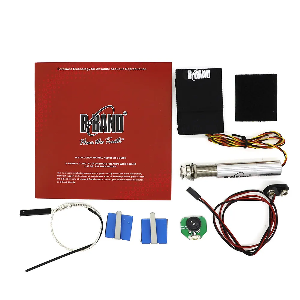 B BAND A1.2 UST(29R) Acoustic Guitar Soundhole Pickup EQ Single Pick up System Preamp Volume Control Chrome Gold