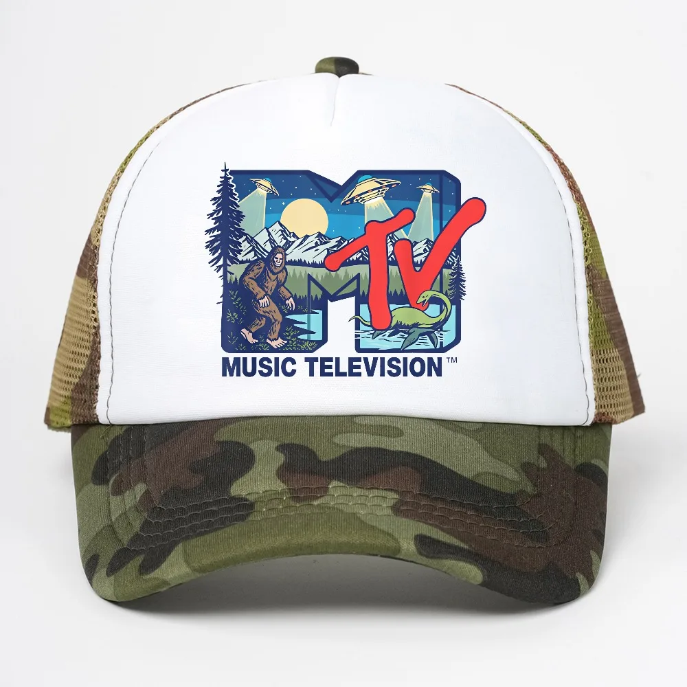 Rock Hip Hop Tv hat Summer Unisex baseball cap Cryptid Mtv Music Television hats Featuring Bigfoot UFO Aliens Nessie man caps