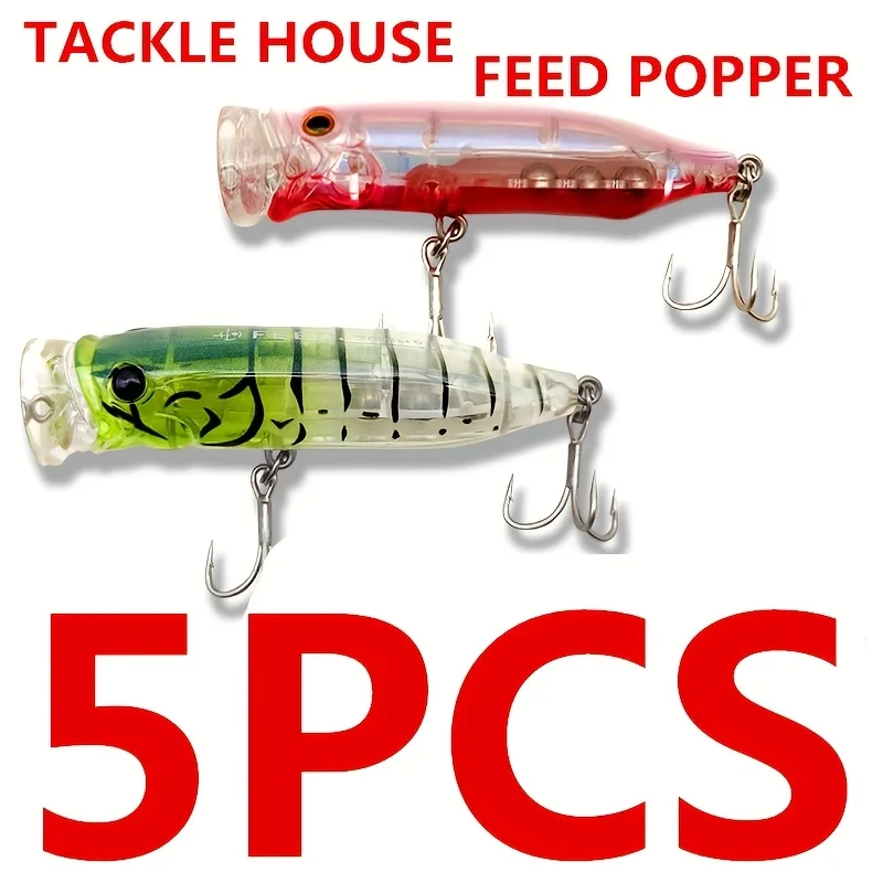 

LURETV Japan TackHouse Same Style 70P Wave Crawling 70mm 9.5g Long Throw Top Mouth Catfish Sea Bass Surface Stray lure 5pcs