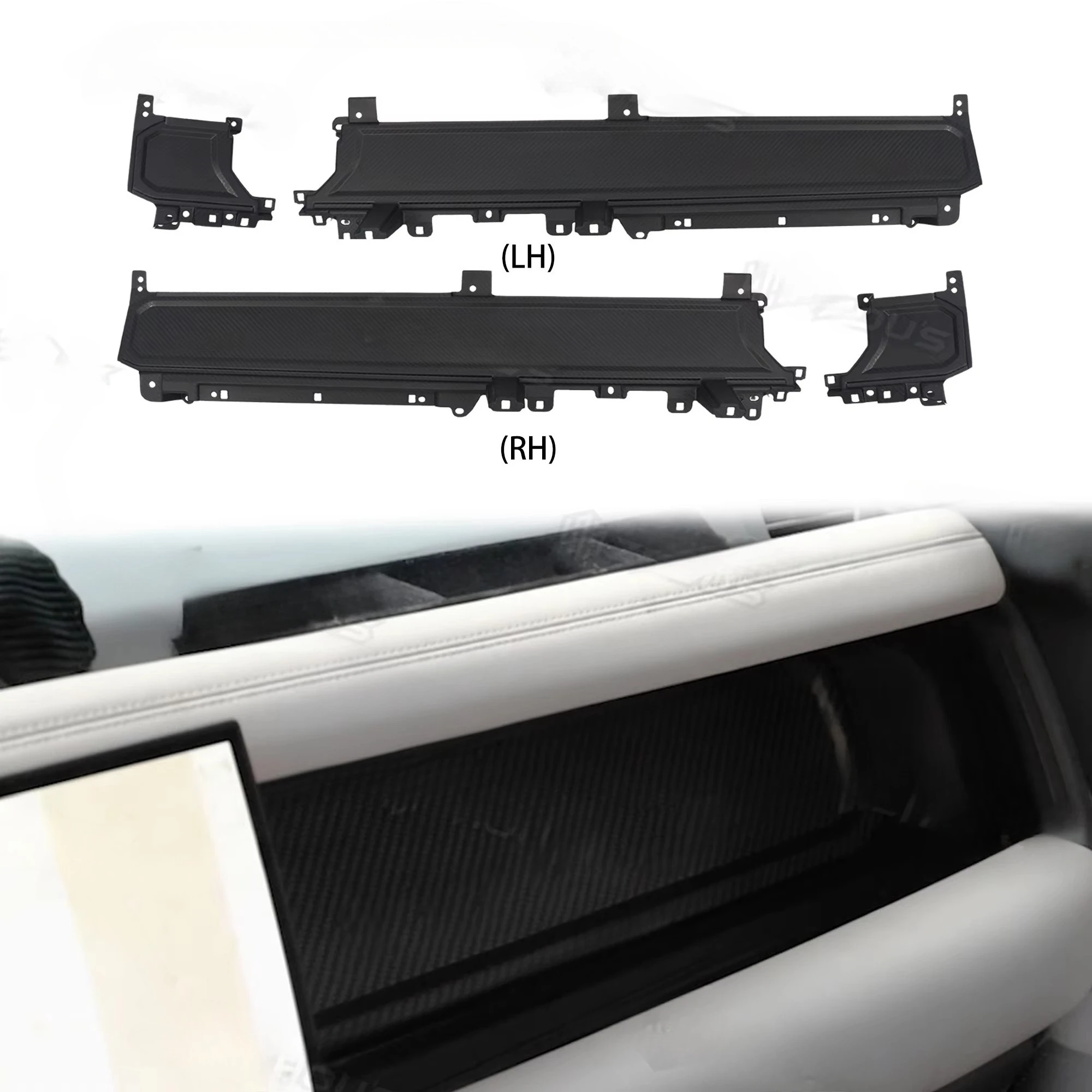 Upgraded RHD LHD Dash Interior Trim Carbon Fiber Dashboard Trim Covers for L663 Defender 110 Accessoriescustom