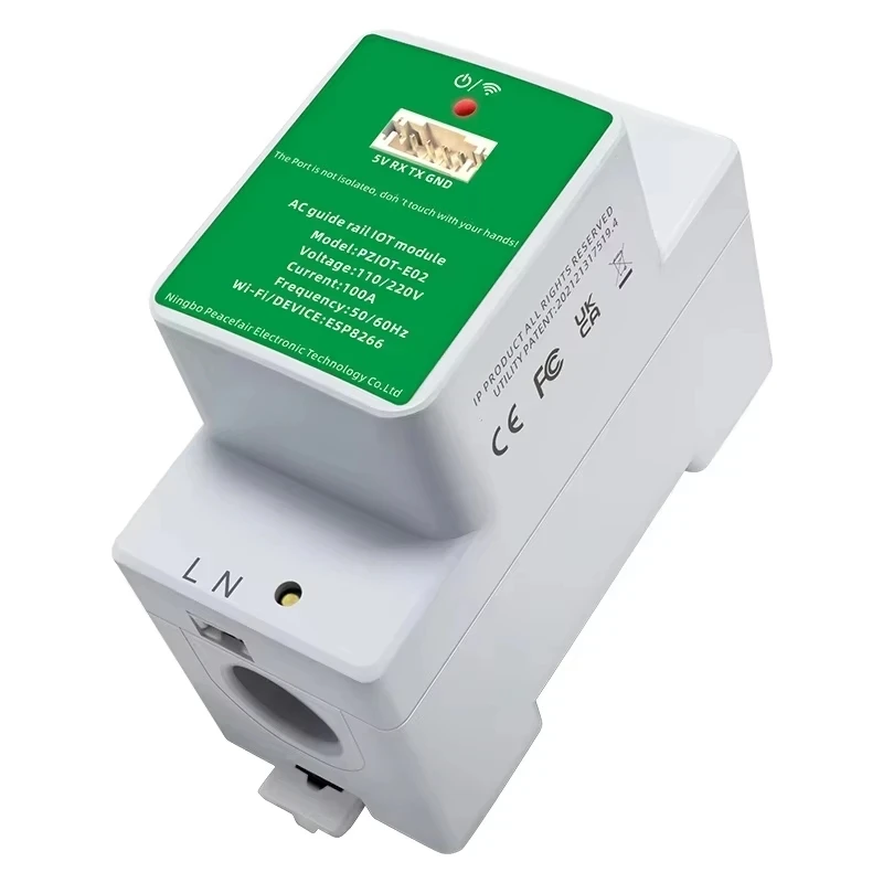 Tasmota WiFi Energy Power Meter AC Single Phase Din Rail Meter Electric Wattmeter Tasmota ESPHome For Home Assistant