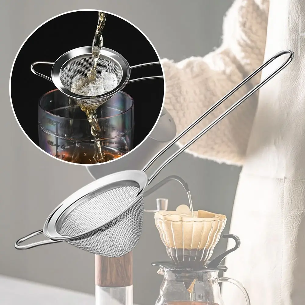 Durable Material Colander Mesh Spoon Not Easy To Rust Stainless Steel Fine Mesh Spoon Easy Clean Filtration Skimmer Kitchen