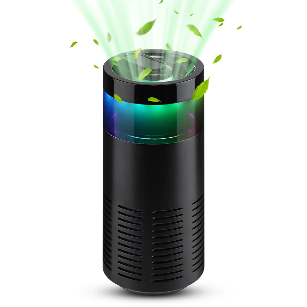 

Автомобильный очиститель воздуха, фильтр с отрицательными ионами и HEPA, малошумный дезодоратор, удаление пыли и дыма, компактный дизайн для автомобиля, домашний настольный очиститель