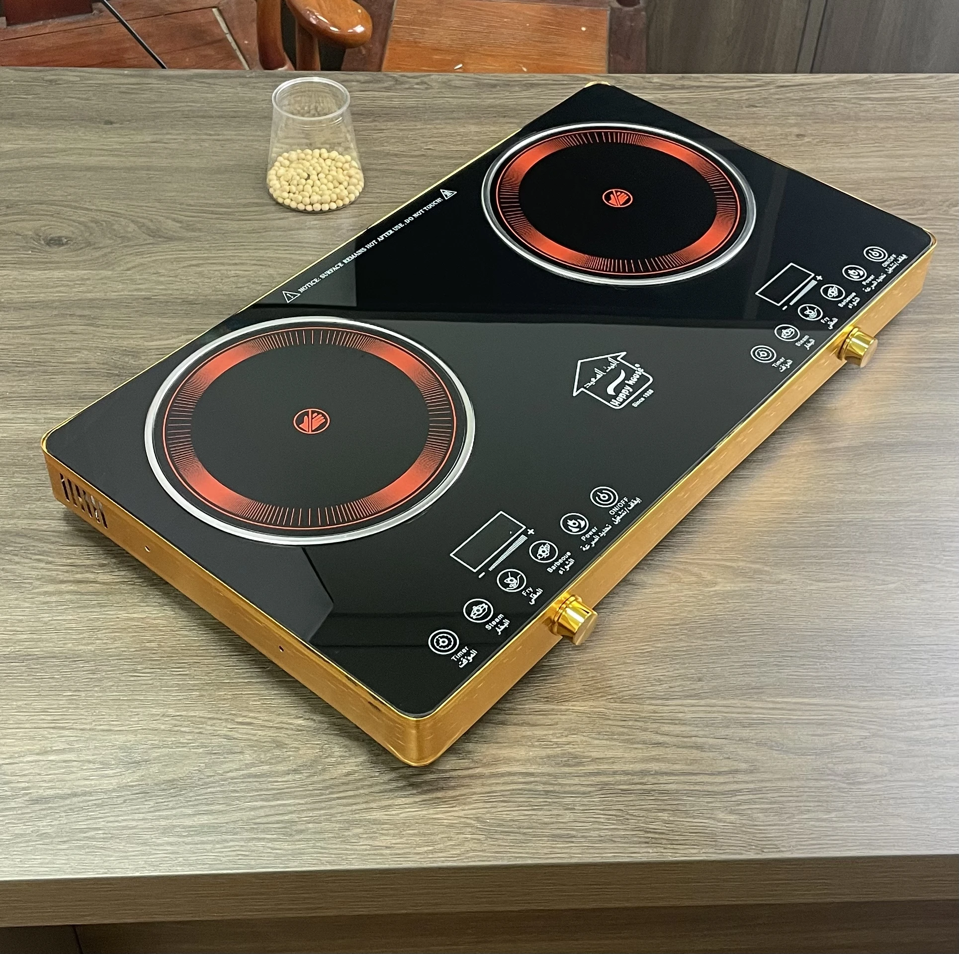 موقد حثي بلوحة مزدوجة الشعلة 4400 وات مدمج في طباخ التعريفي الكهربائي #1