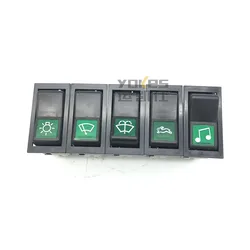 Excavator Rocker Switch Wiper Headlight Speed Control Switch For DOOSAN