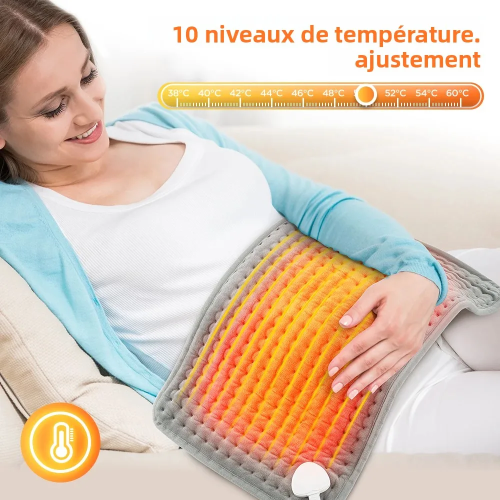 

Electric Heating Pad Heated Blanket With 10 Temperature Levels & 4 Timer Thermal Therapy Pad For Back, Leg, Abdomen Pain Relief