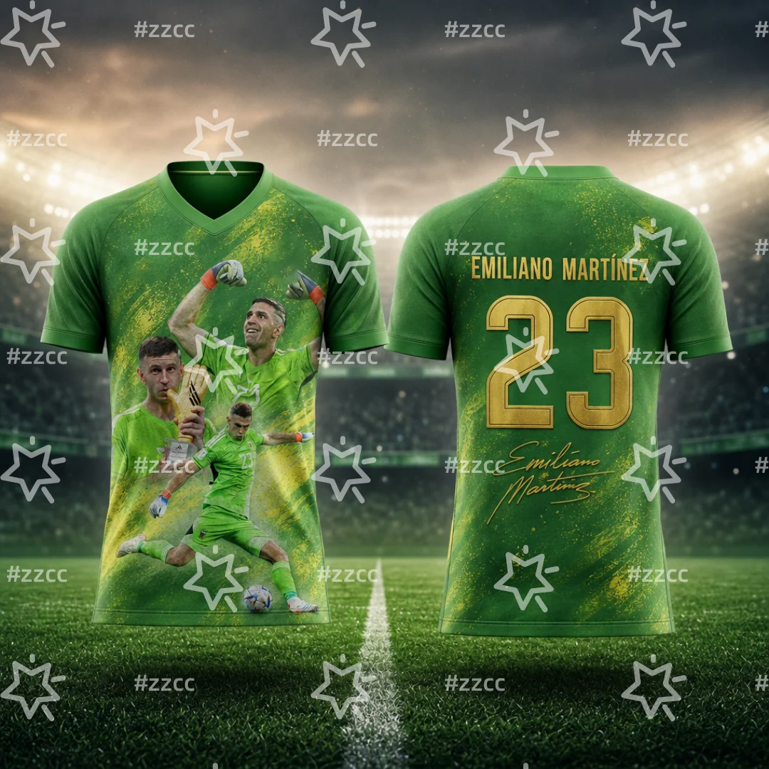 Camiseta de Portero Emiliano Martínez 2026, Camiseta de Fútbol Argentino, Camiseta Deportiva de Verano para Hombre, Ropa para Niños, Camiseta de Ciclismo ﻿