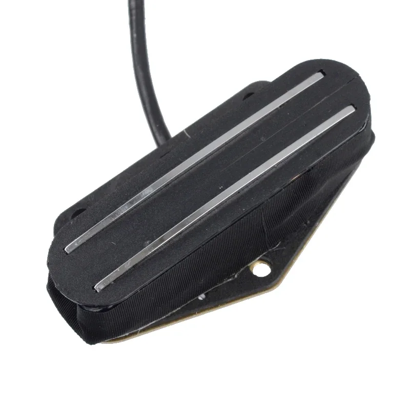 ALLMusic Black with Silver Dual Rail Dual Coill Magnetic Bridge Pickup Humbucker for Telecaster Electric Guitar