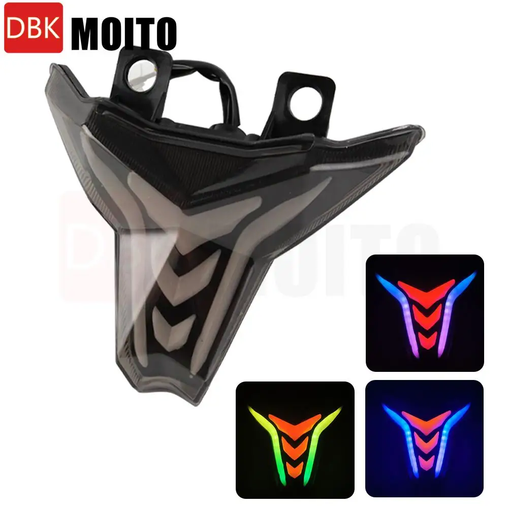 

Motorcycle RGB LED Tail Light Rear Red Polished Lamp For Kawasaki Ninja ZX-10R 2016-2022 ZX-6R 2019-2022 400 / Z400 2018-2022