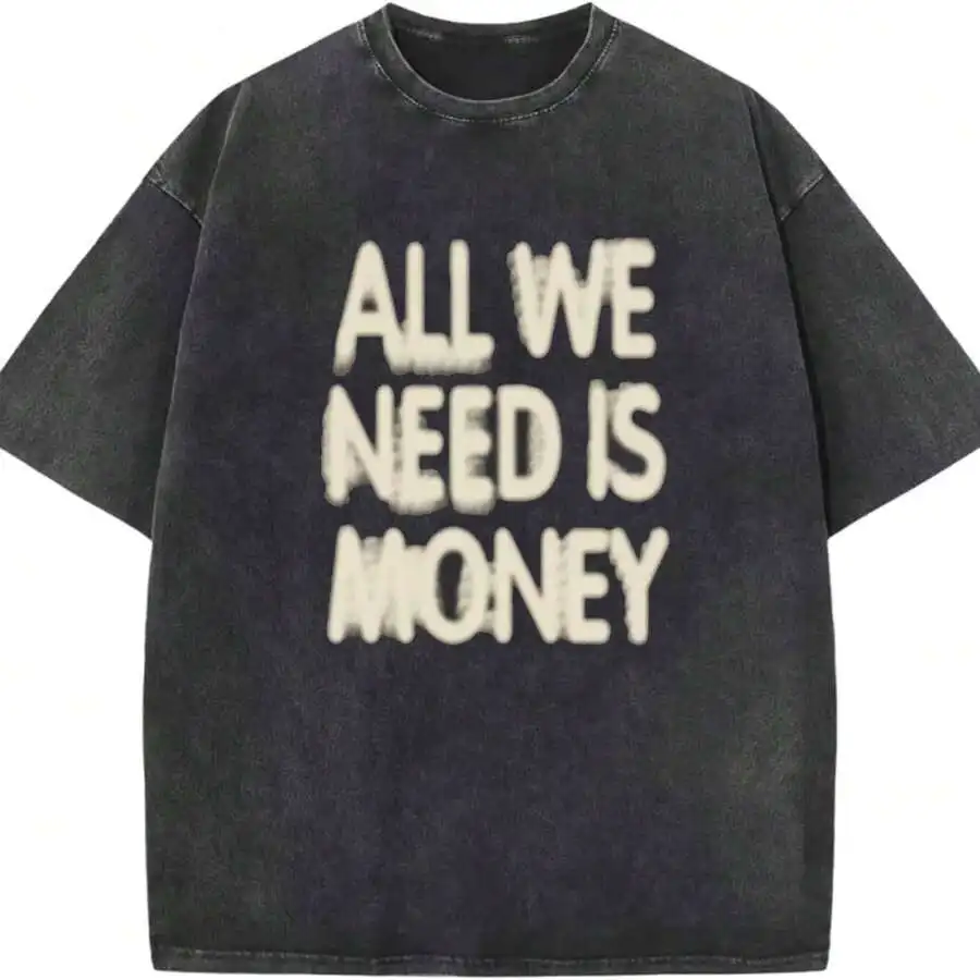 

Oversized Graphic Tee Acid Wash Cotton Streetwear Baggy Short Sleeve Top