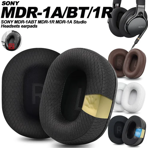SONY MDR-1ABT MDR-1R MDR-1A MDR-MV1 MDR-M1ST almohadillas para auriculares almohadillas de repuesto tela de malla cubiertas de memoria esponja proteína suave
