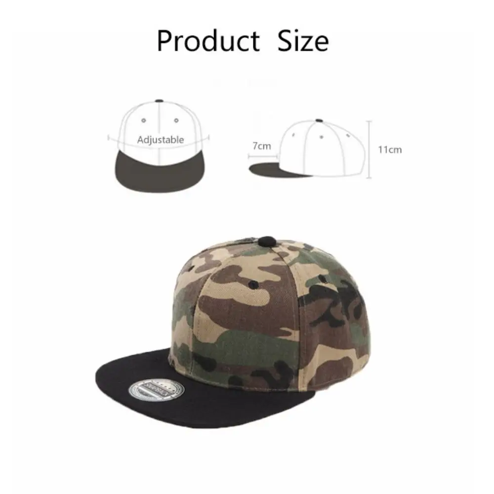 New Plain Outdoor Sun Hat Hip Hop Cap Flat Baseball Cap Snapback Hat Camouflage Hat