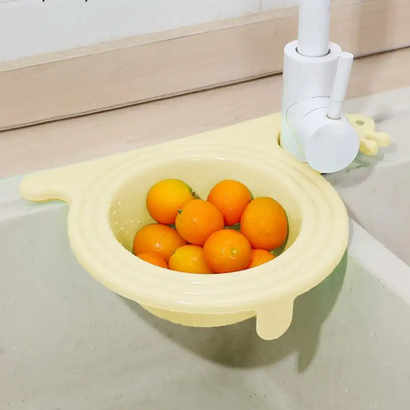 Fruit And Vegetable Basket Shelf Strainer Sink Kitchen Leftover Sink Multifunctional Drain Basket