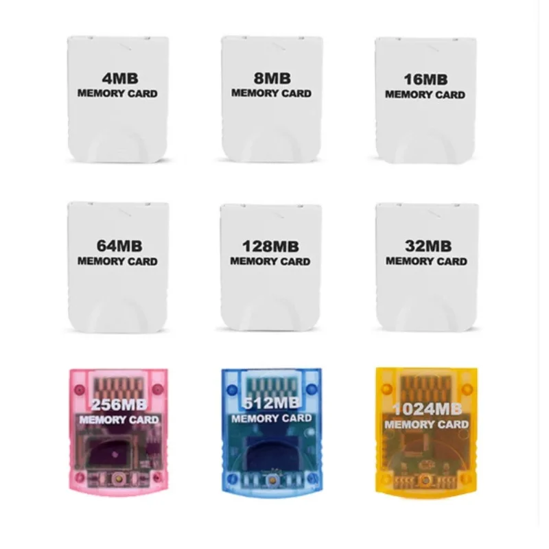 4/16/32/128MB Game Data Storage Card for NGC GameCube Console Memory Card for Wii Game Card Memory Stick