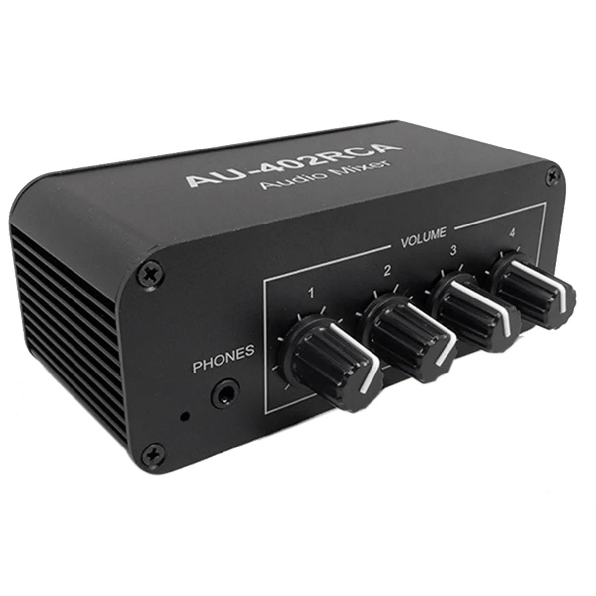 AU-402RCA ستيريو جهاز مزج الصوت متعدد القنوات مصدر الصوت Reverberator التحكم في مستوى الصوت 3.5 مللي متر سماعة الرأس سائق 4 المدخلات XY #6