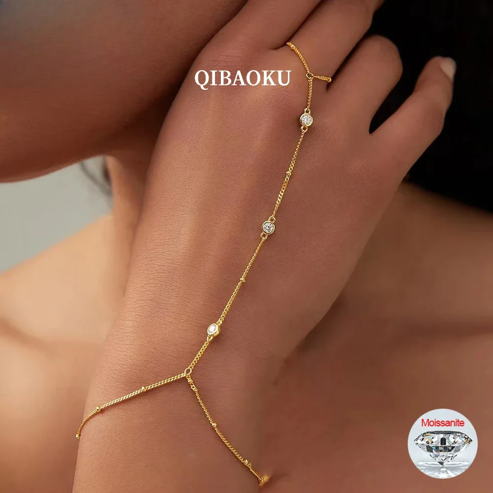 FCGJHW 3mm Bubble Moissanite Adjustable Bracelets S925 Silver 18K Gold Plated for Women GRA Diamonds Hand Chain Jewelry 2026