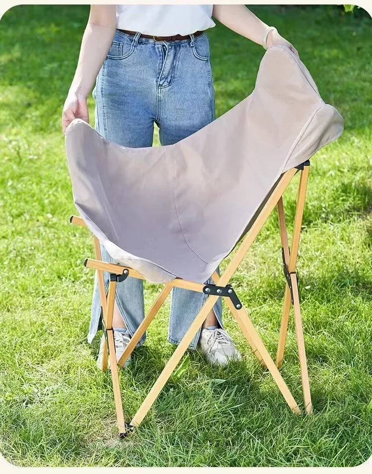 Silla plegable de aleación de aluminio para acampar al aire libre, sillón portátil de mariposa para acampar