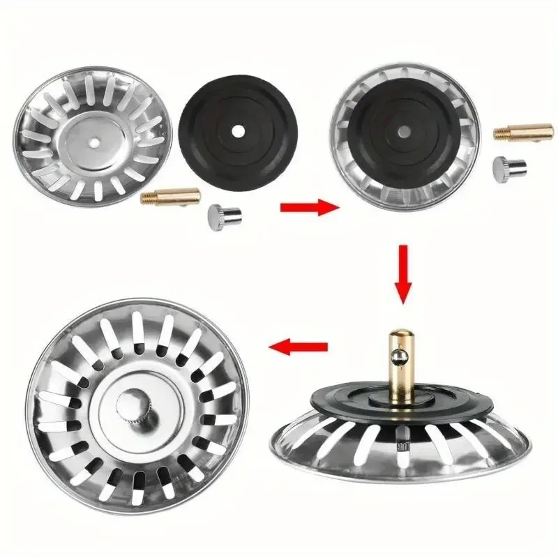 2 stücke Küche Waschbecken Sieb Stopper Abfall Stecker Waschbecken Filter Filter Waschbecken Sieb Filter Boden Ablauf Küche Werkzeuge – Detail 5