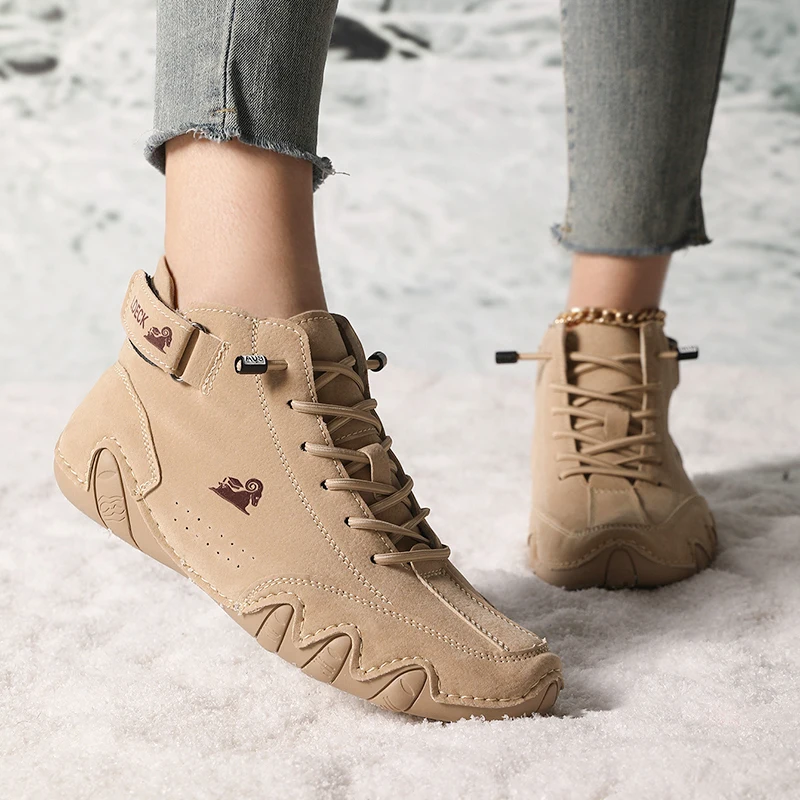 Women\'s High Top Sneakers Outdoor Casual Walking Boots for Autumn Free Shipping Ankle Boots Fashion Anti Slip Hiking Shoes Woman