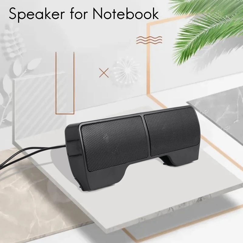 Clip Mini Portable USB Stereo Speaker Soundbar for Notebook Laptop Computer PC Mp3 Phone Music Player-A22U view 4