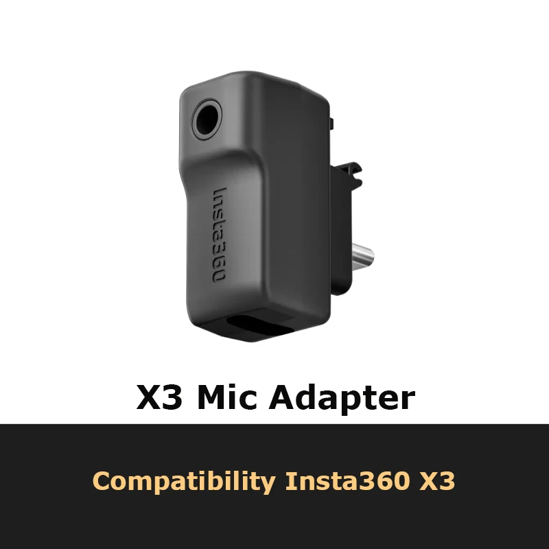 Insta360 Mic Adapter (For X3/X4/ACE PRO/ACE) - Official 360 Action Camera Accessory