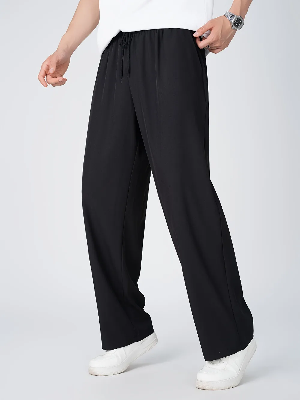 

Мужские повседневные спортивные брюки свободного кроя с эластичным поясом и повседневным принтом, неэластичная ткань, которую можно стирать в машине, для спортзала