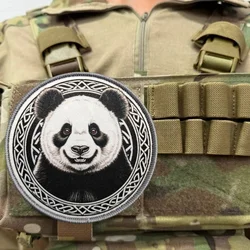 Panda Parche táctico de gancho y bucle insignia militar para ropa