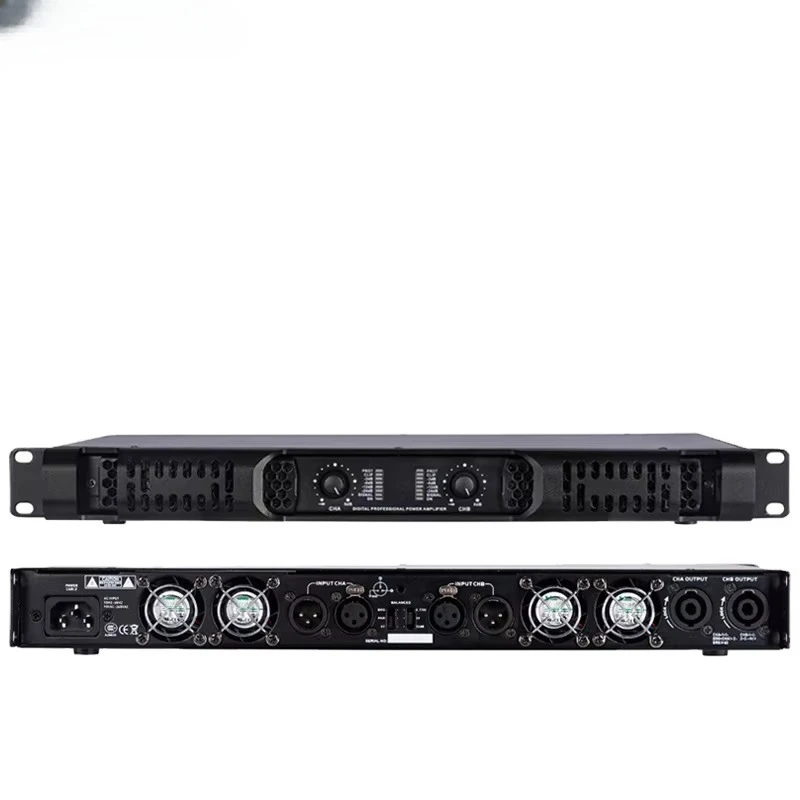 DP1000 2*2400watts Class D Universal Digital Amplifiers 1U Sound System Power Amplifier Factory Wholesale Stage Metal