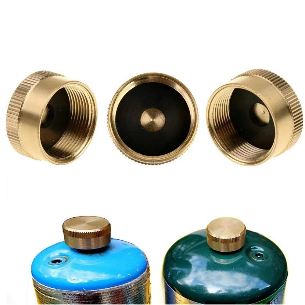 Outdoor Durable Protective Propane Gas Gas Bottle Cylinder Solid Sealed Cap Propane Tank Cap Refill Adpater Protector Caps