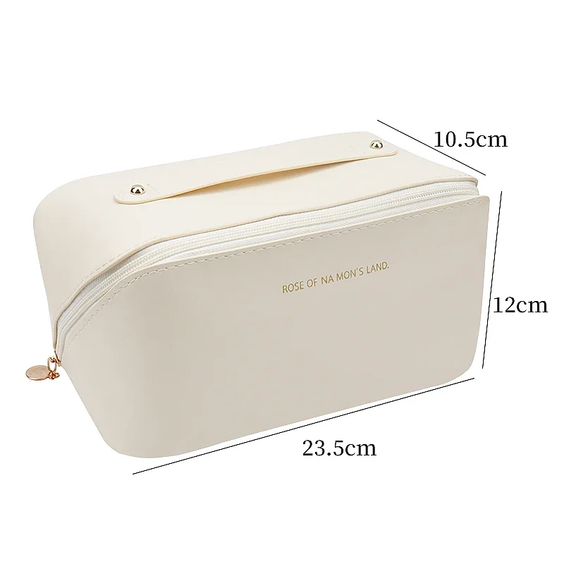 Sdotter Large Travel Cosmetic Bag for Women Leather Makeup Organizer Female Eyelash Brush Make Up Case Storage Pouch Luxury Lady