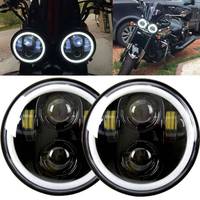 Motorcycle Headlight 5.75 Inch Lamp Halo For Triumph Rocket Iii 3 Speed Street Triple & Thunde 5 3/4 Inch