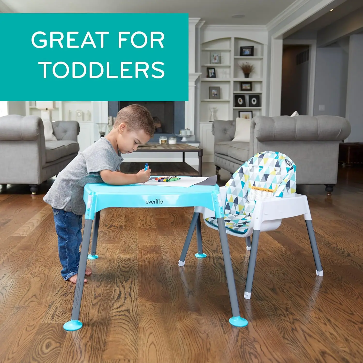 4-in-1 Eat & Grow Convertible High Chair,Polyester