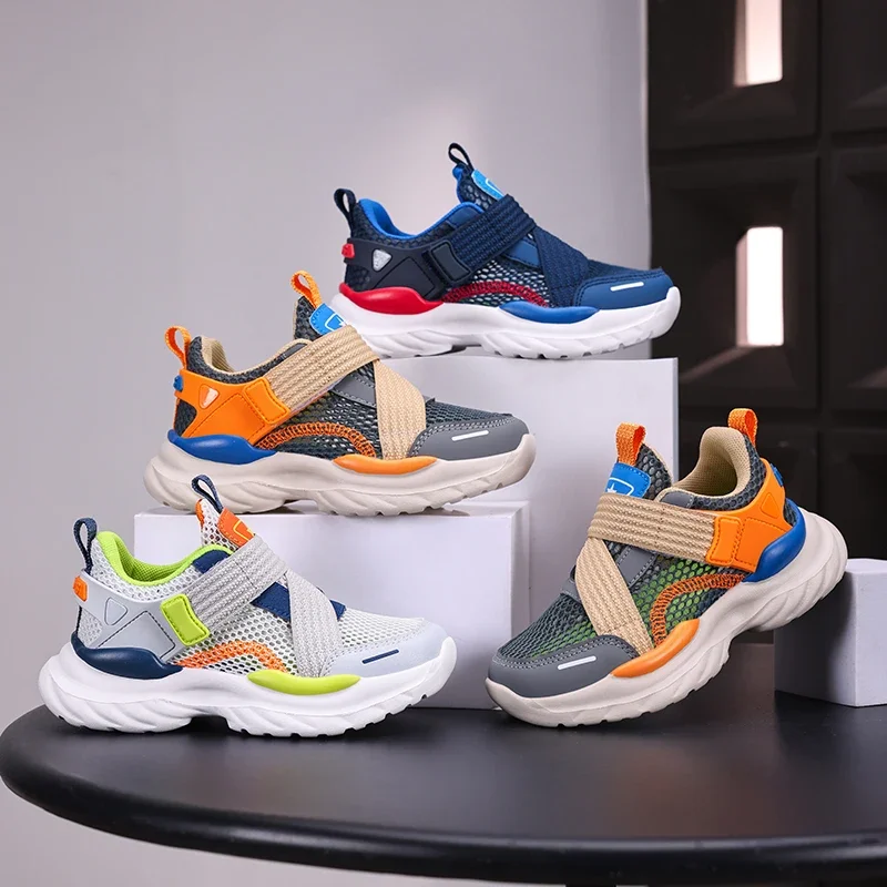 

Summer Mesh Boy Sneaker Luxury Brand Children Shoes Breathable School Casual Sports Shoes for Kids Boys