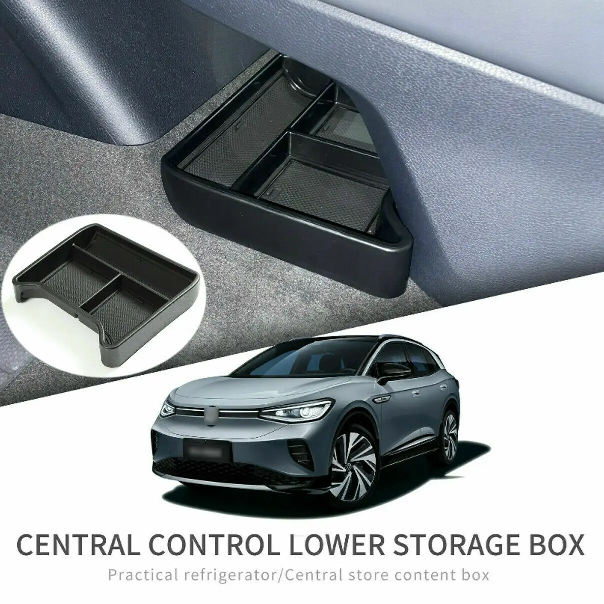 ملحقات منظم صينية صندوق تخزين وحدة التحكم المركزية لسيارة VW ID.4 ID4 2021-2023 #3