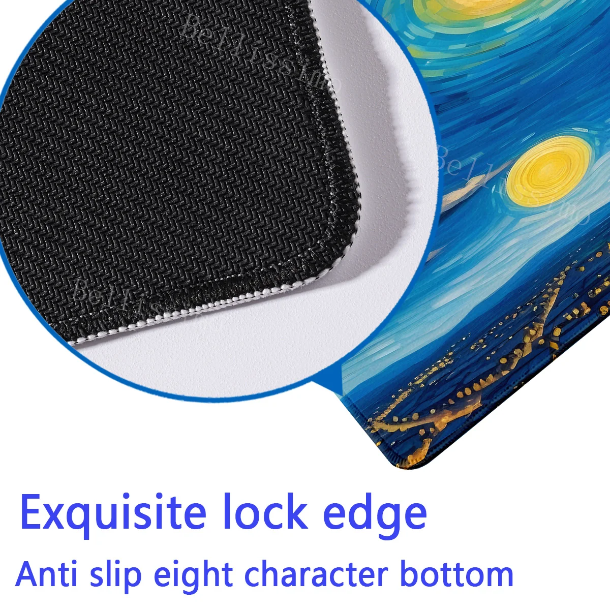 Kawaii Starry Night cute Cat Mousepad with Non-Slip Large Keyboard Mouse Pad Comfortable for Office accessories teclado Desk Mat