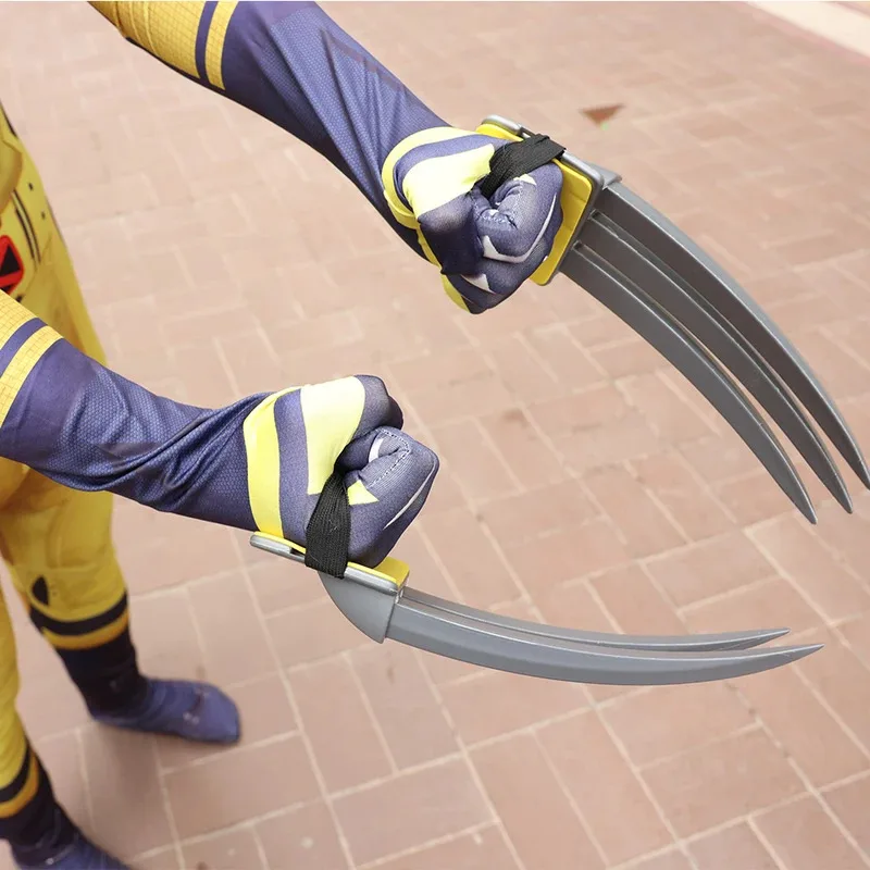 Costume da ragazzo WOLVERINE Supereroe Cosplay Body in spandex con artigli Zampe Marvel Personaggio Mutanti Gioco di ruolo Regalo di compleanno Giocattolo