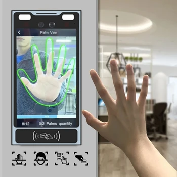 7 นิ้ว WIFI แบบไดนามิก Face Recognition ระบบควบคุมการเข้าถึง RFID Card Biometric Attendance Machine Full View HD หน้าจอ