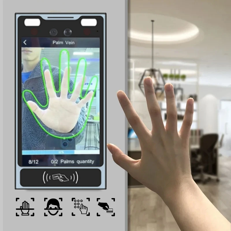 Imagem -05 - Ips Dynamic Face And Palm Recognition Access Control System Reconhecimento Facial Reconhecimento Facial Rfid Attuting com App 7
