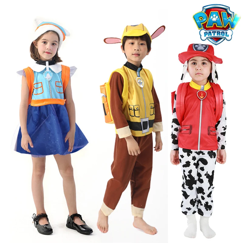 Paw Patrols Cosplay Cartoon Costume Kids Creative Stage Performance Outfit Costume Ryder Rubble Dress Up Boy Girl Birthday Gift