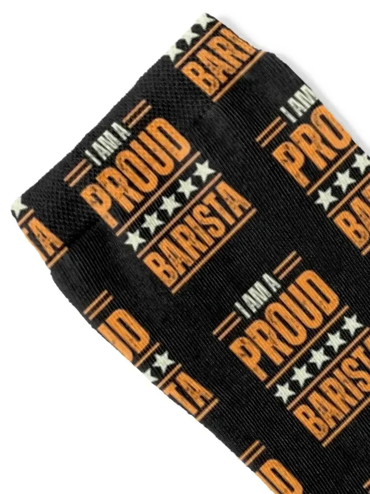 Proud Barista Socks custom sports christmas stocking Socks For Man Women's