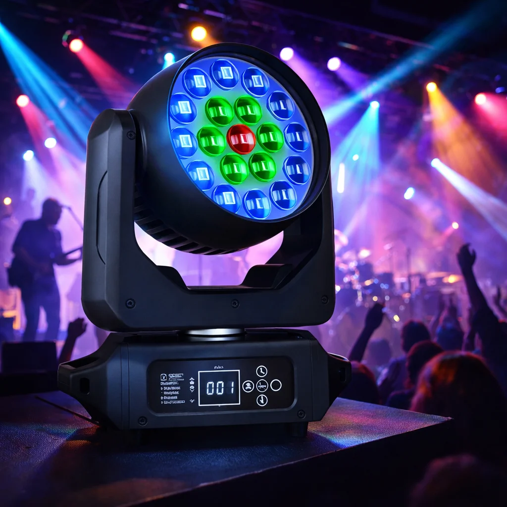JOYINLED Moving Head Lights 19X15W LED Wash Zoom Light mit CTO ECO & RGBW DMX-Steuerung, Beam-Ring-Effekt, Angebot für DJ- und Disco-Shows