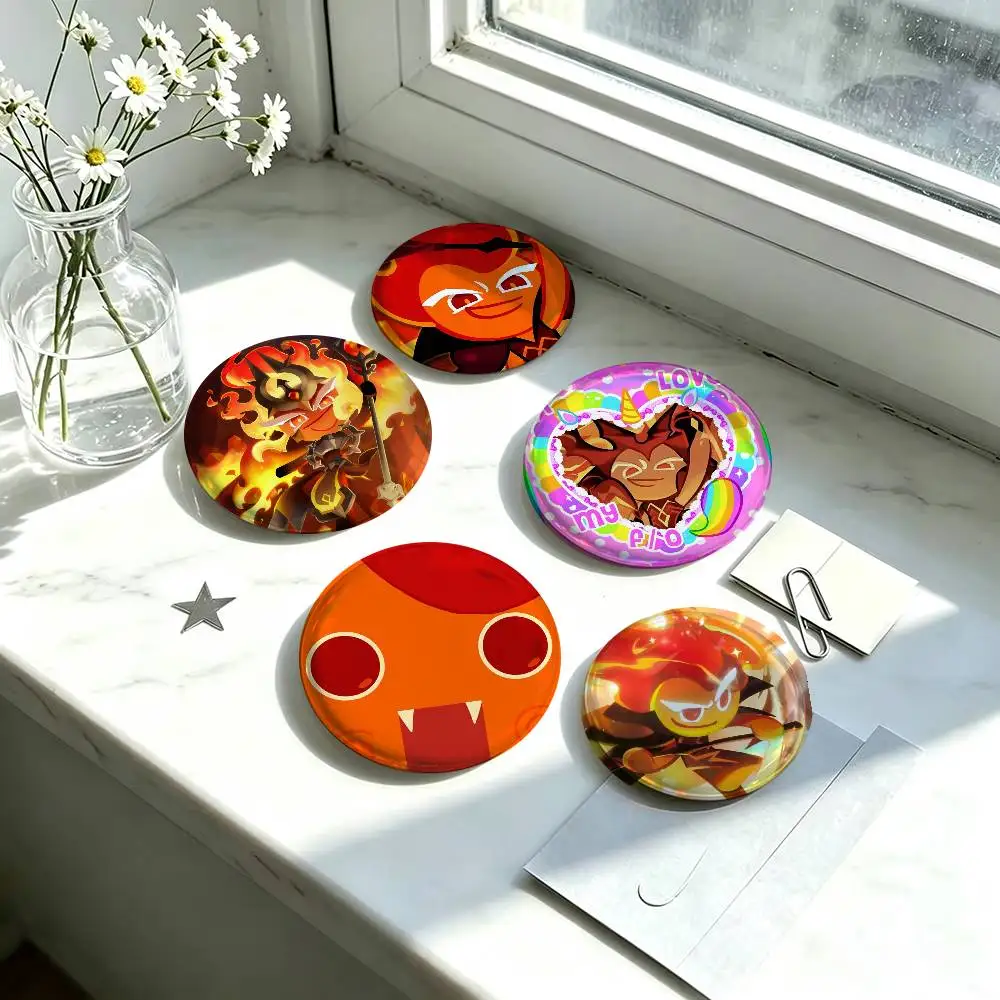 Fire S-Spirit Cookie Run   Animals Funny Brooches Badge Backpack Clothes Gift Accessory