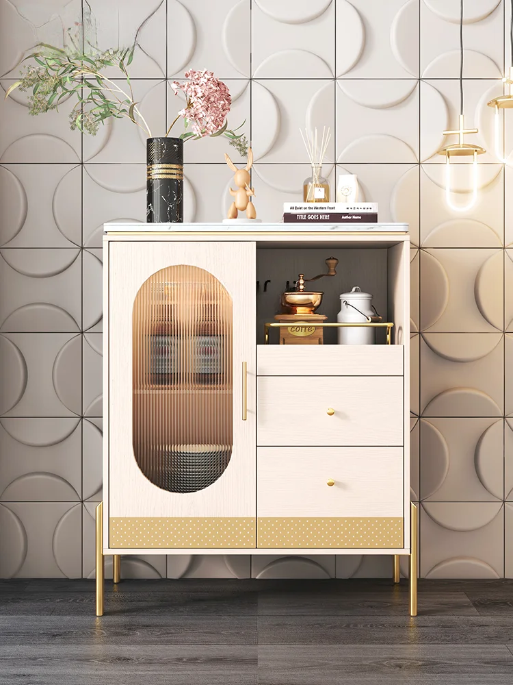 Light Luxury Meal Side Cabinet Locker Side Cabinet Simple Modern Wine Cabinet Kitchen Integrated Wall