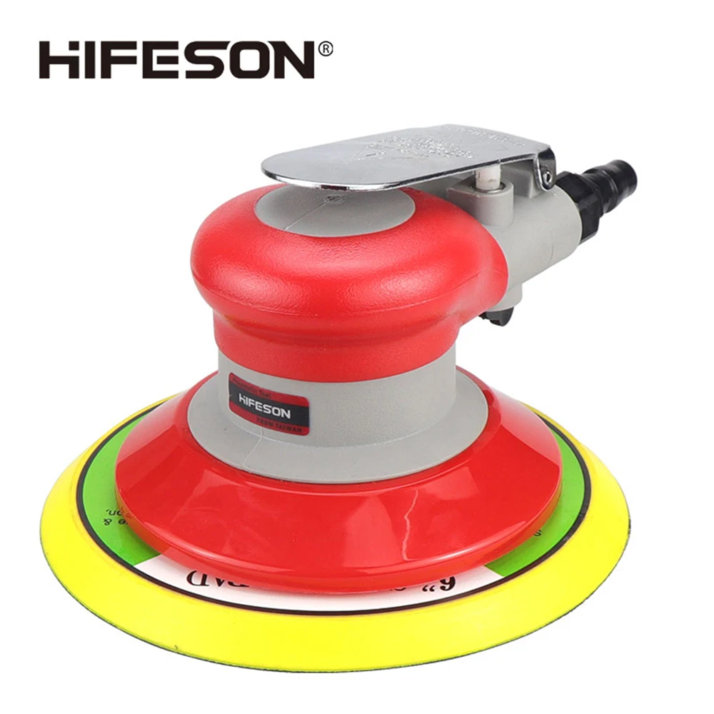 HIFESON 5 inch 6 inch Pneumatic Orbital Sander 125mm 150mm Air Sandpaper Machine Polisher Tool Professional Car Sanding Machine