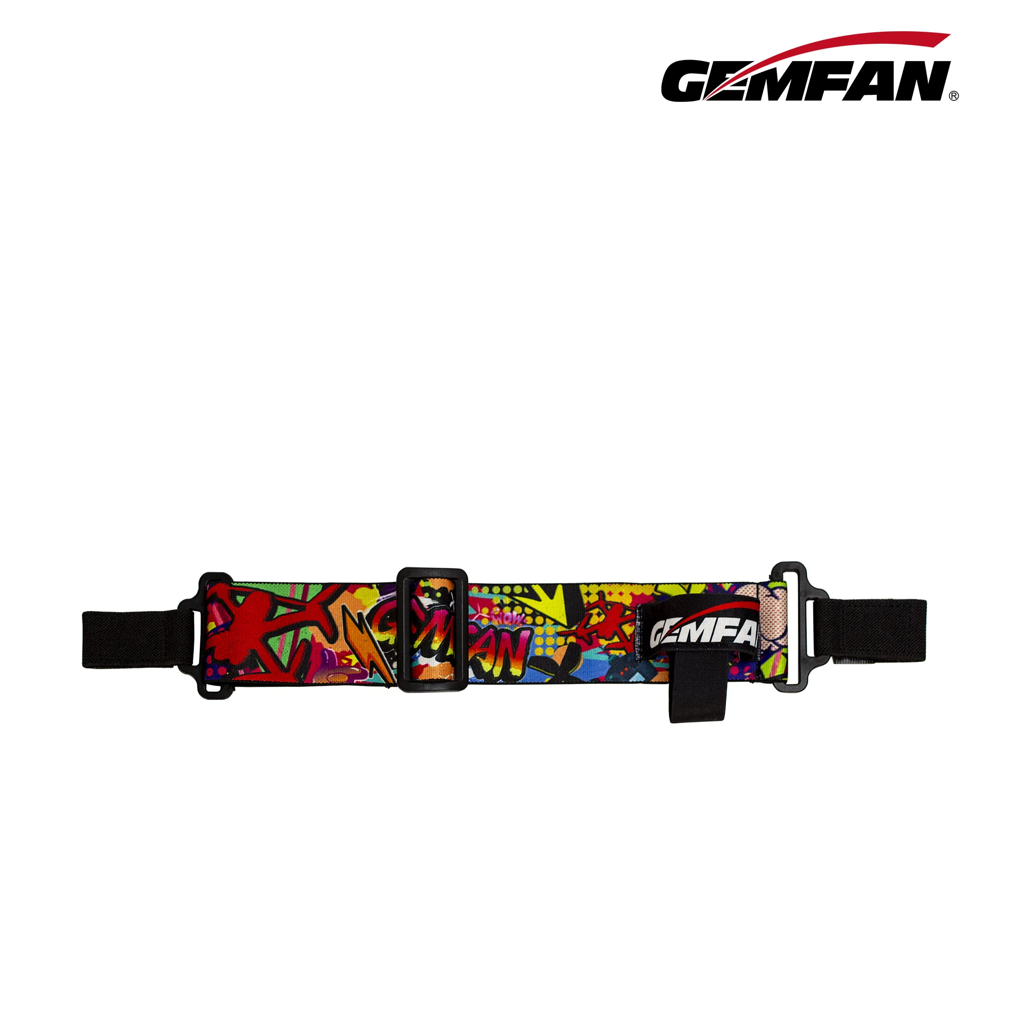 Gemfan FPV Goggles Head Strap. Elastic, Adjustable, Graffiti Design. Comfortable Wear for FPV Drone Flying Sessions.