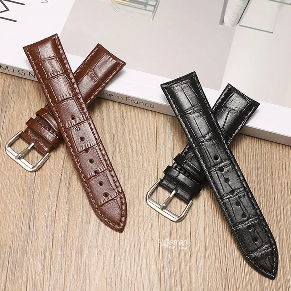 18/20/22mm Leather Strap for Samsung Galaxy Watch 5 4 40mm 44mm Watch4 Classic 42mm 46mm for Huawei Watch Band Amazfi Bracelet