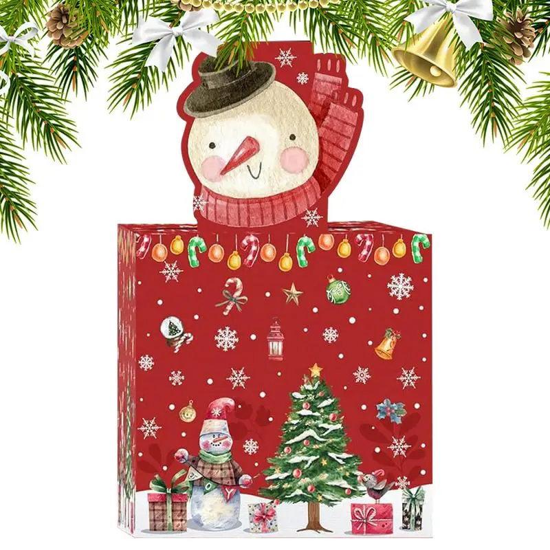 Christmas Surprise Money Box Children's Cash Pull Box Classic Christmas Elements Christmas Parties Decorations For Family